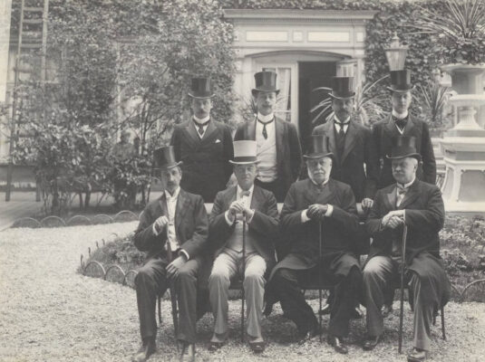 Photograph of the British and Irish delegation at the Conference