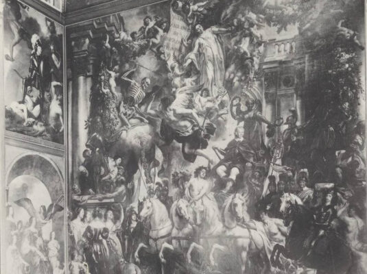 Photograph of the Grand Tableau de Rubens in the orange room at Huis ten Bosch